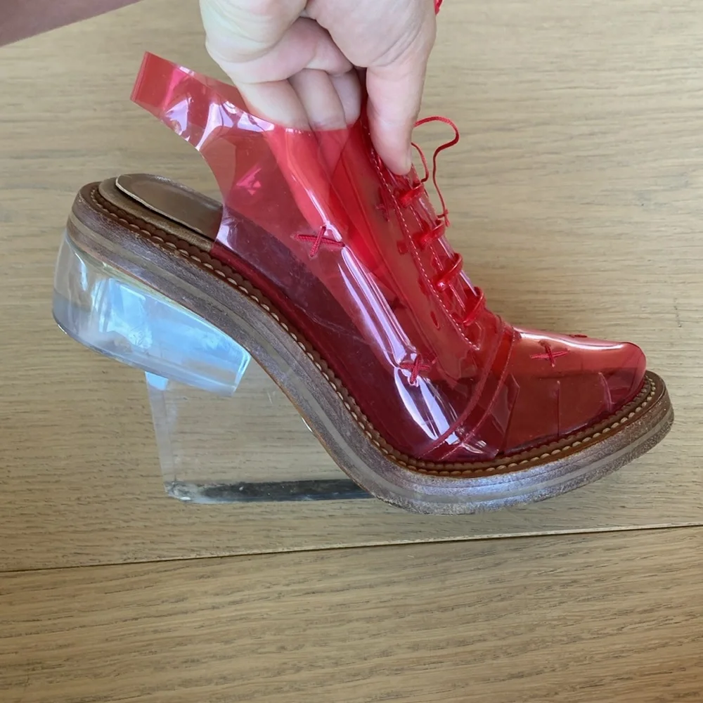 Simone Rocha PVC Clear Heeled Oxford - Picture 6 of 11